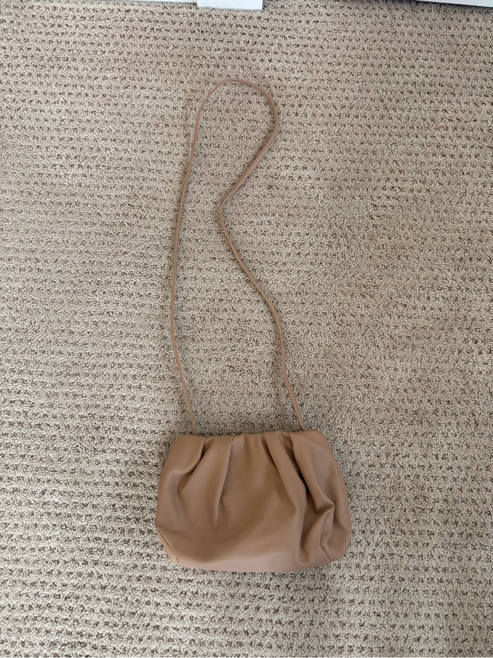 OAK + FORT Tan Gathered Crossbody Bag